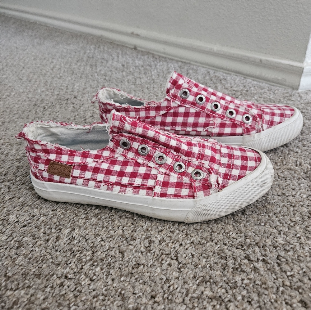 Red Plaid Shoes